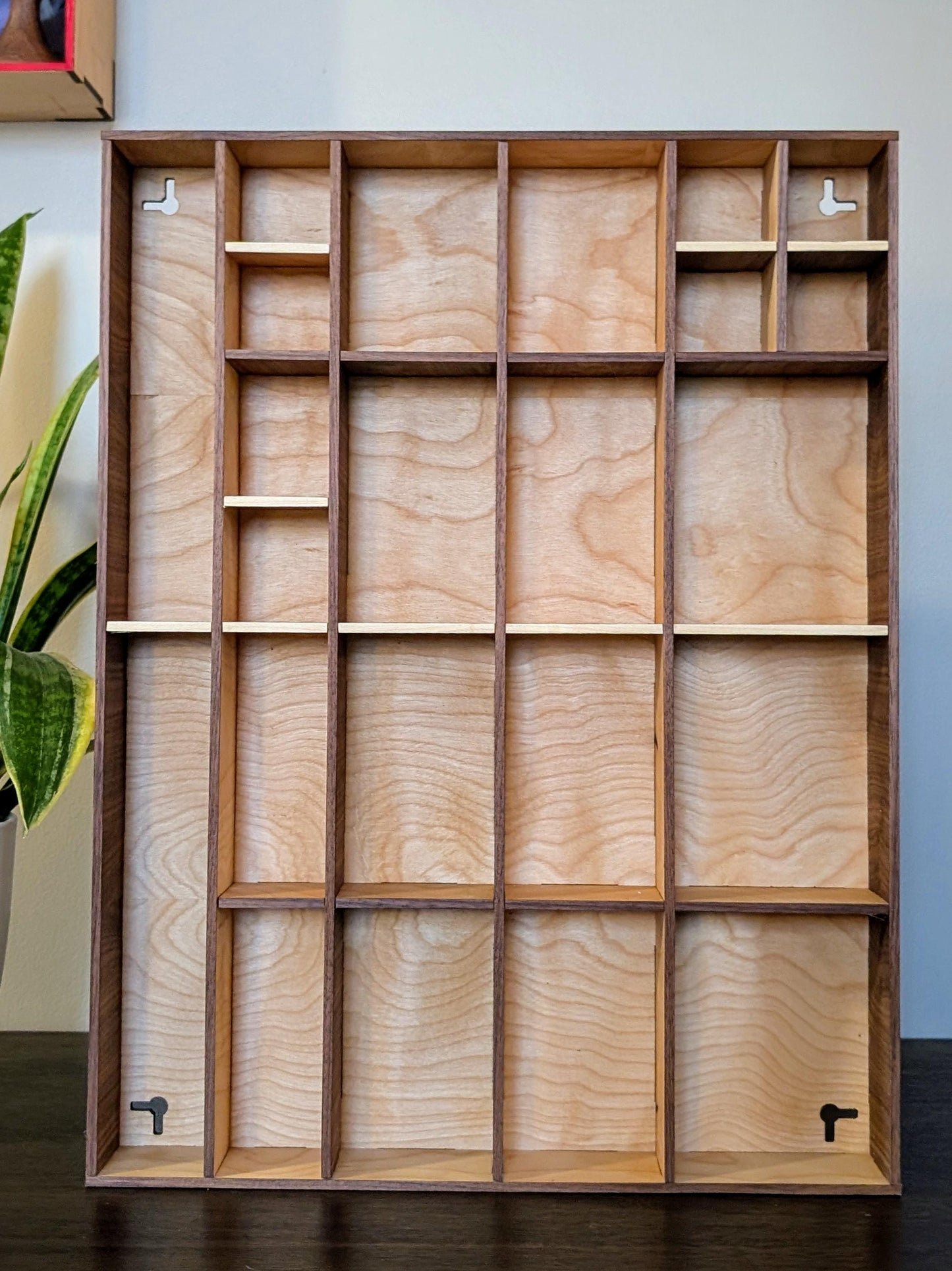 Shadow Box Wooden Display Shelf - Wall Cubby Shelf - Multiple Compartment Sizes - #1 - Trinket Shelf - Curio Cabinet