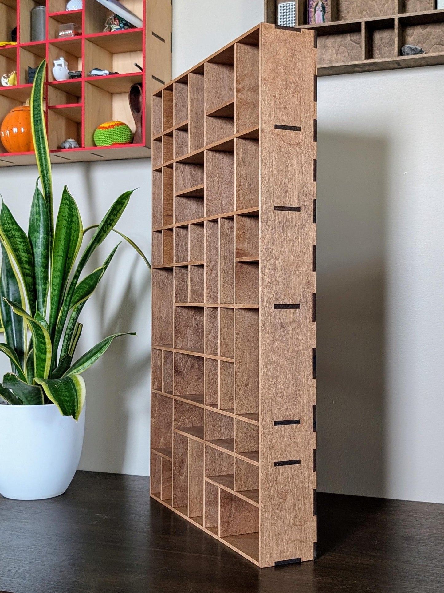 Shadow Box Wooden Display Shelf - Wall Cubby Shelf - Multiple Compartment Sizes - #18a - Trinket Shelf - Curio Cabinet
