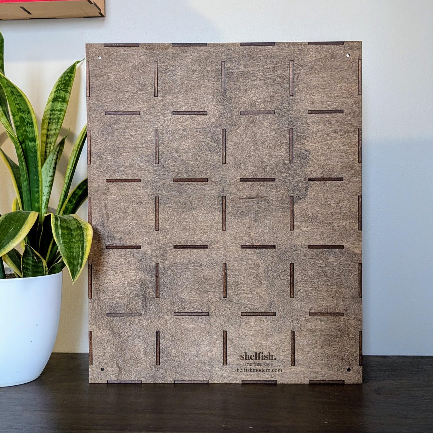 20 Compartment Wooden Display Shelf - 3.75x3.75 - Trinket Shelf - Curio Cabinet