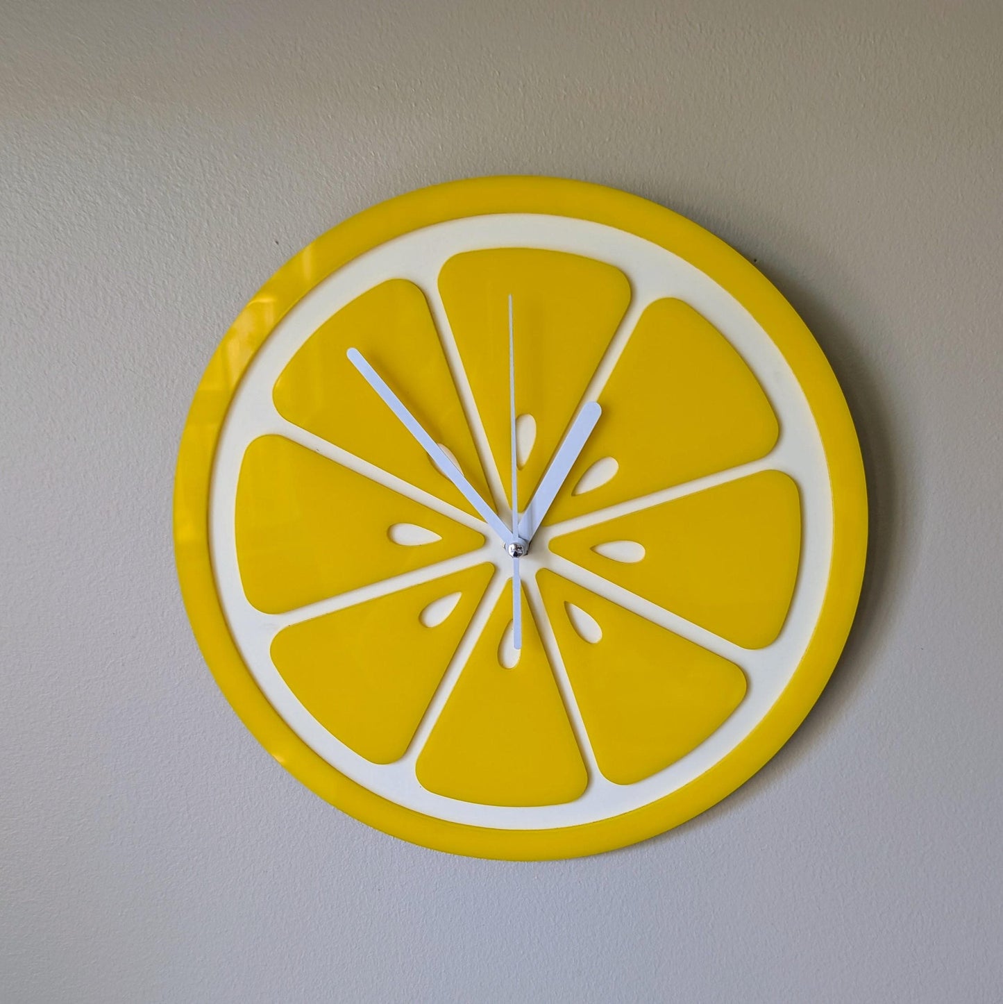 Lemon Slice Clock - Funky Fruit Kitchen Clock