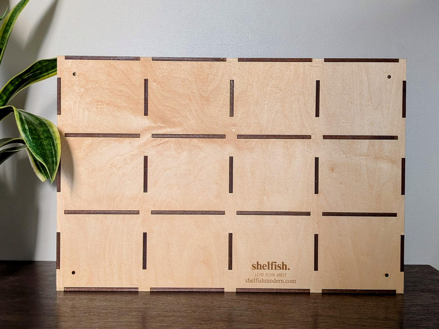 12 Compartment Wooden Display Shelf - 4x4.5 - Trinket Shelf - Curio Cabinet