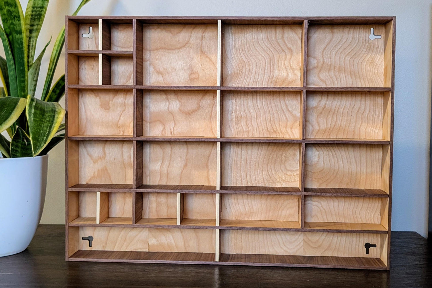 Shadow Box Wooden Display Shelf - Wall Cubby Shelf - Multiple Compartment Sizes - #1 - Trinket Shelf - Curio Cabinet