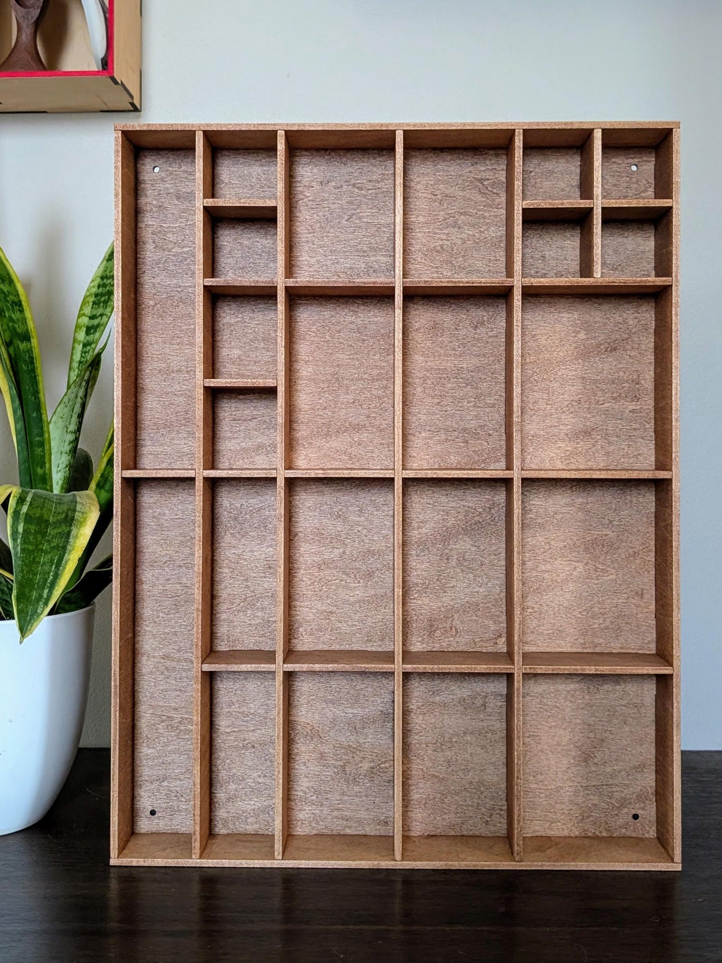 Shadow Box Wooden Display Shelf - Wall Cubby Shelf - Multiple Compartment Sizes - #1 - Trinket Shelf - Curio Cabinet