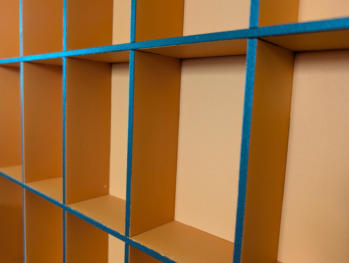 20 Compartment Wooden Display Shelf - 3.5x5.5 - Trinket Shelf - Curio Cabinet