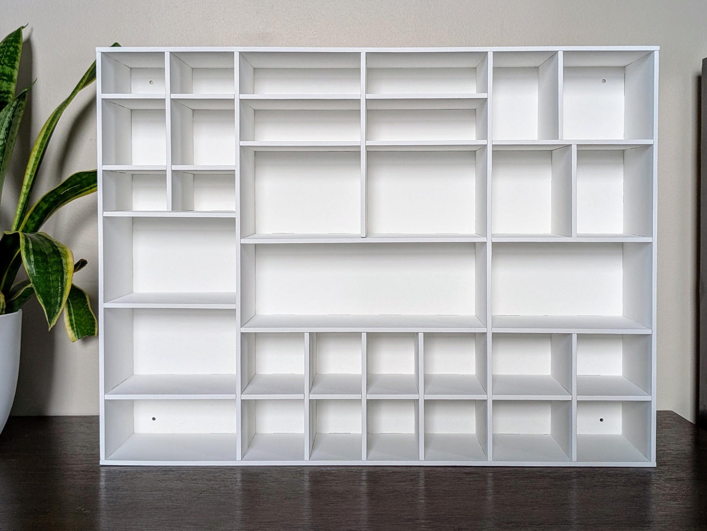 Shadow Box Wooden Display Shelf - Wall Cubby Shelf - Multiple Compartment Sizes - #51b - Trinket Shelf - Curio Cabinet