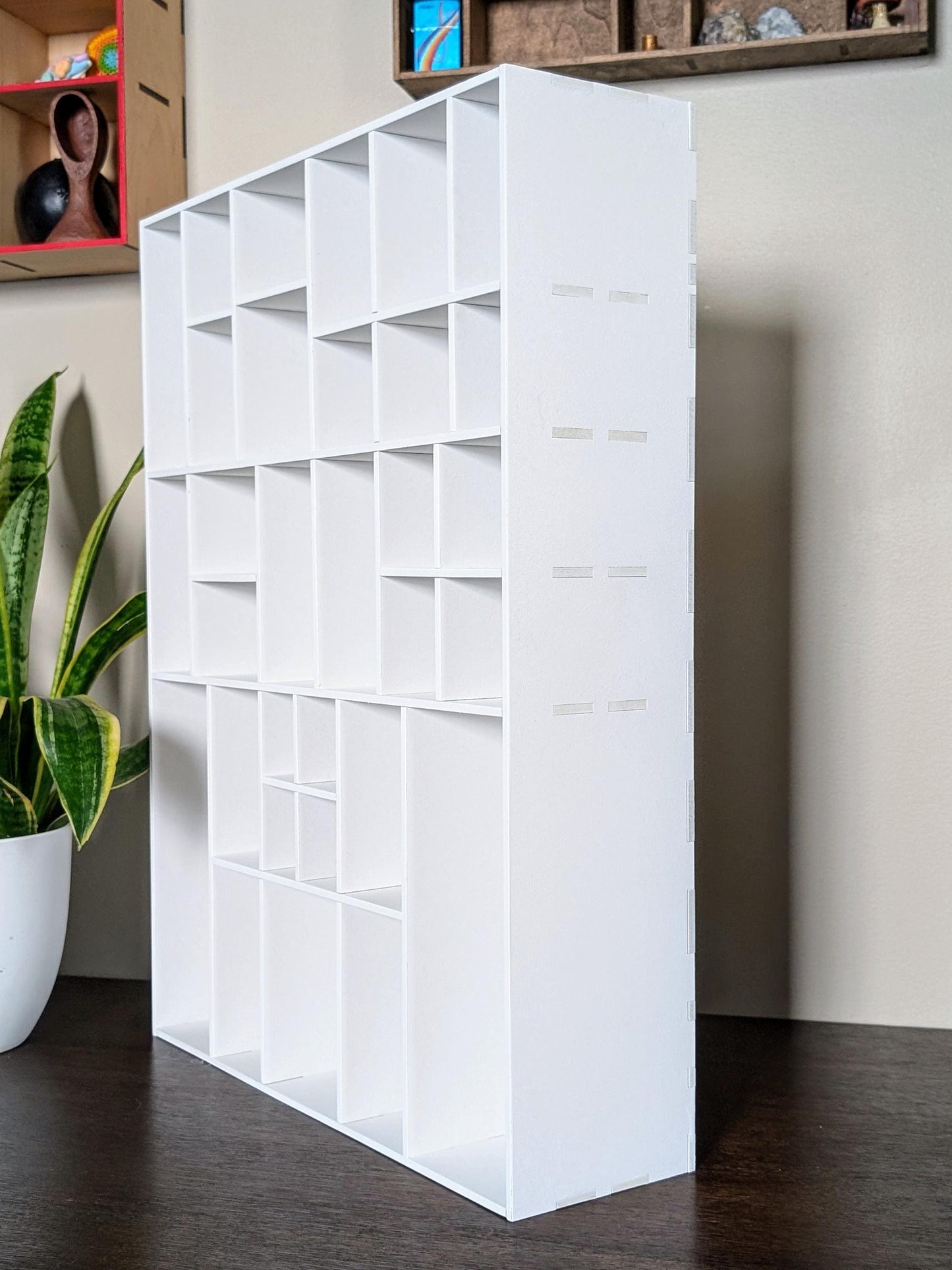 Shadow Box Wooden Display Shelf - Wall Cubby Shelf - Multiple Compartment Sizes - #51d - Trinket Shelf - Curio Cabinet