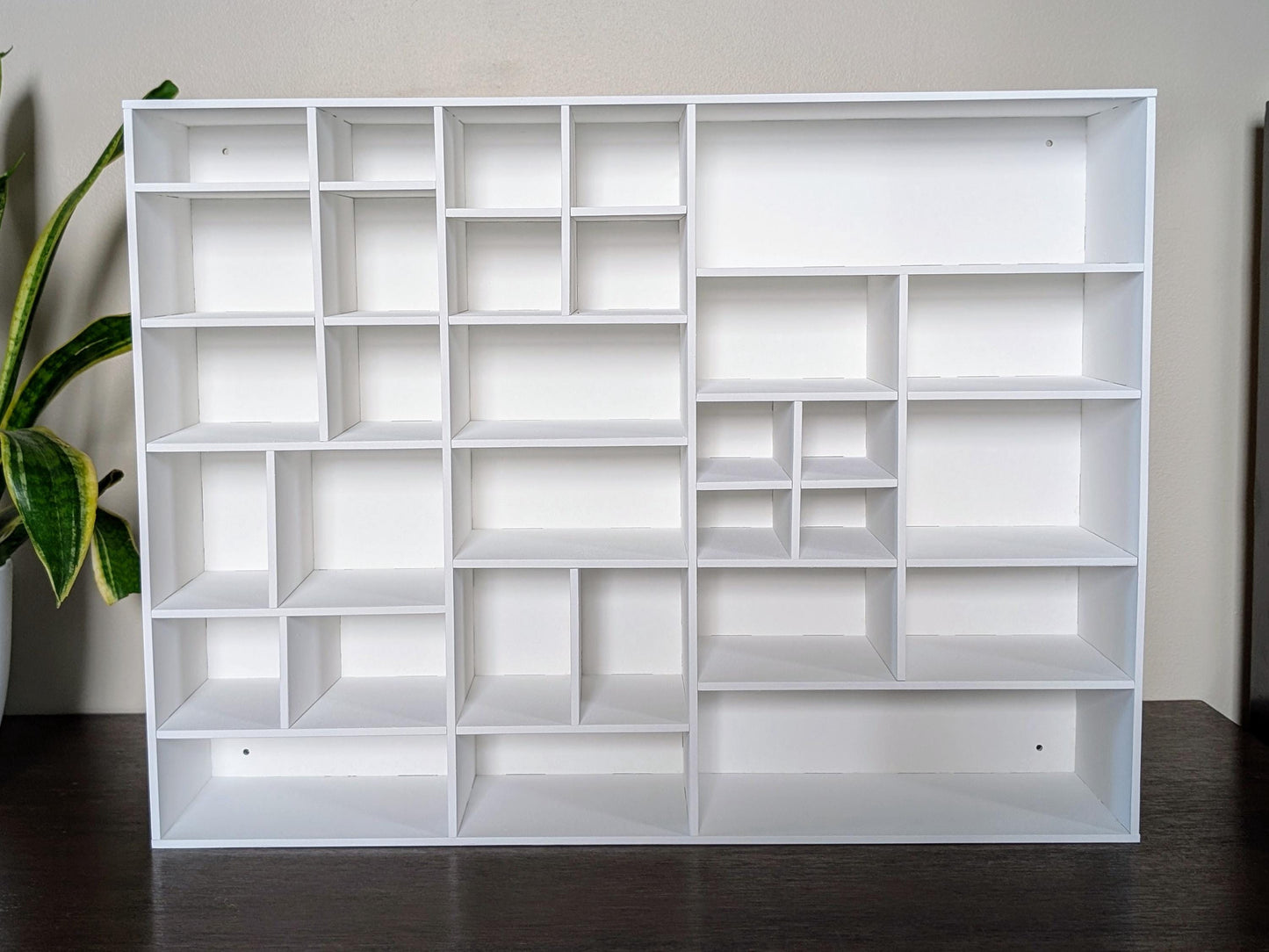 Shadow Box Wooden Display Shelf - Wall Cubby Shelf - Multiple Compartment Sizes - #51d - Trinket Shelf - Curio Cabinet
