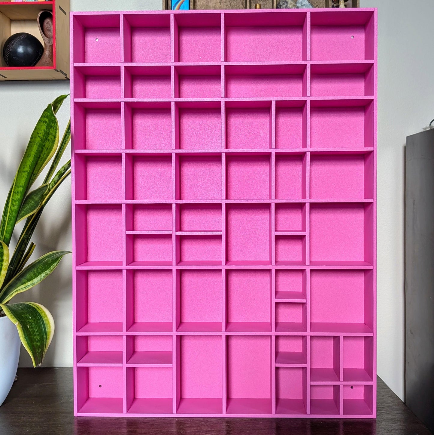 Shadow Box Wooden Display Shelf - Wall Cubby Shelf - Multiple Compartment Sizes - #2 - Trinket Shelf - Curio Cabinet