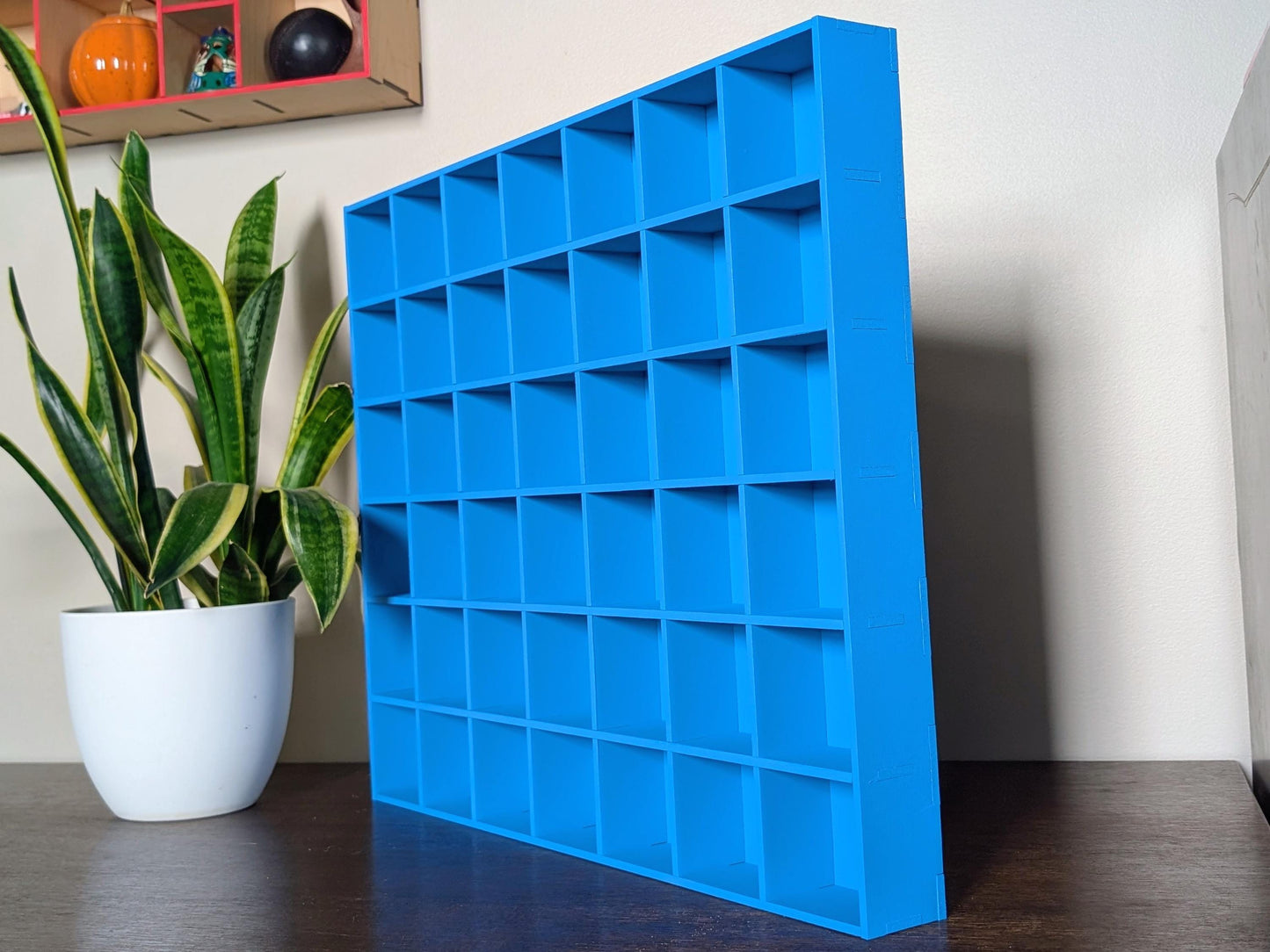 42 Compartment Wooden Display Shelf - 3x3 - Trinket Shelf - Curio Cabinet