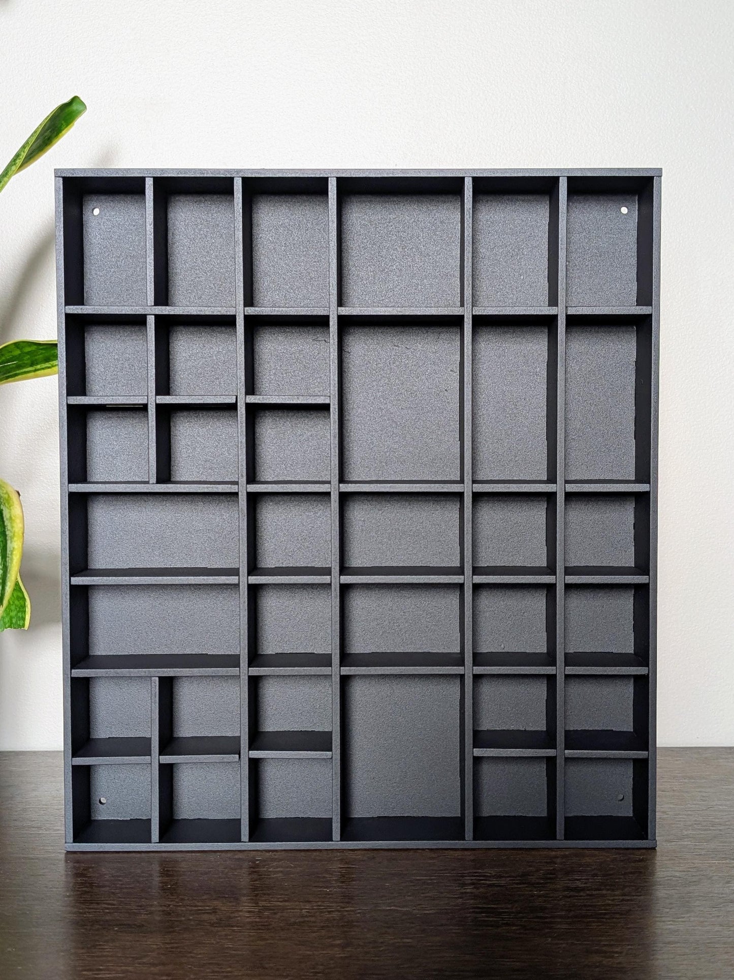 Shadow Box Wooden Display Shelf - Wall Cubby Shelf - Multiple Compartment Sizes - #6 - Trinket Shelf - Curio Cabinet