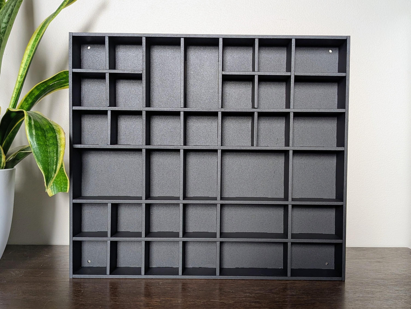 Shadow Box Wooden Display Shelf - Wall Cubby Shelf - Multiple Compartment Sizes - #6 - Trinket Shelf - Curio Cabinet