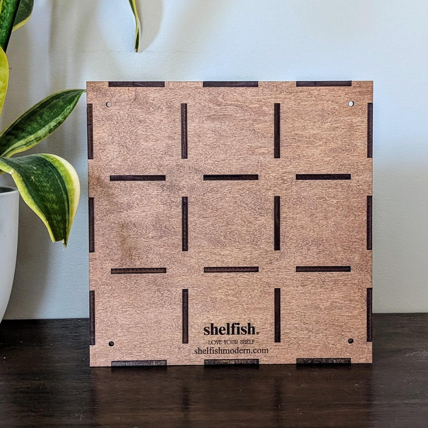 9 Compartment Wooden Display Shelf - 3.25x3.25 - Trinket Shelf - Curio Cabinet