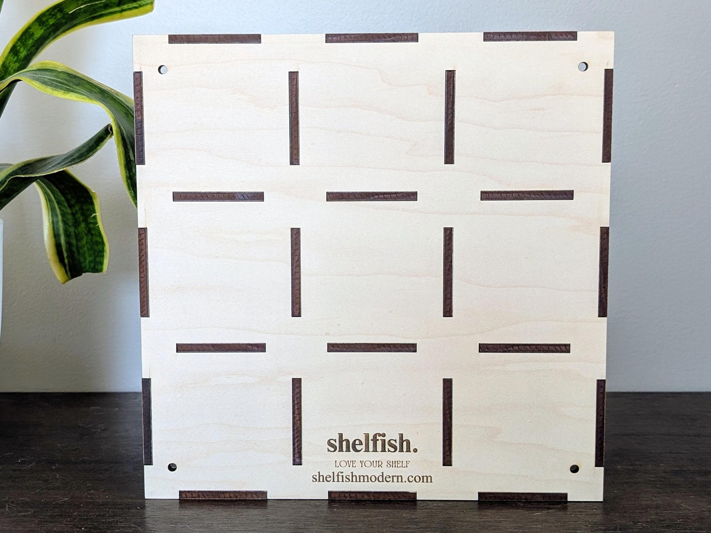 9 Compartment Wooden Display Shelf - 3.25x3.25 - Trinket Shelf - Curio Cabinet