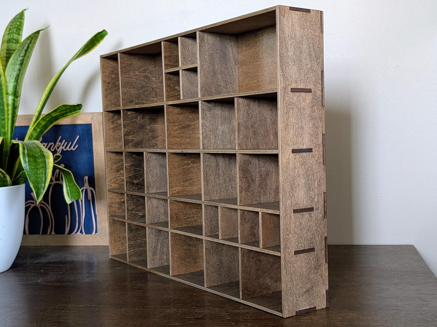 Shadow Box Wooden Display Shelf - Wall Cubby Shelf - Multiple Compartment Sizes - #7b - Trinket Shelf - Curio Cabinet