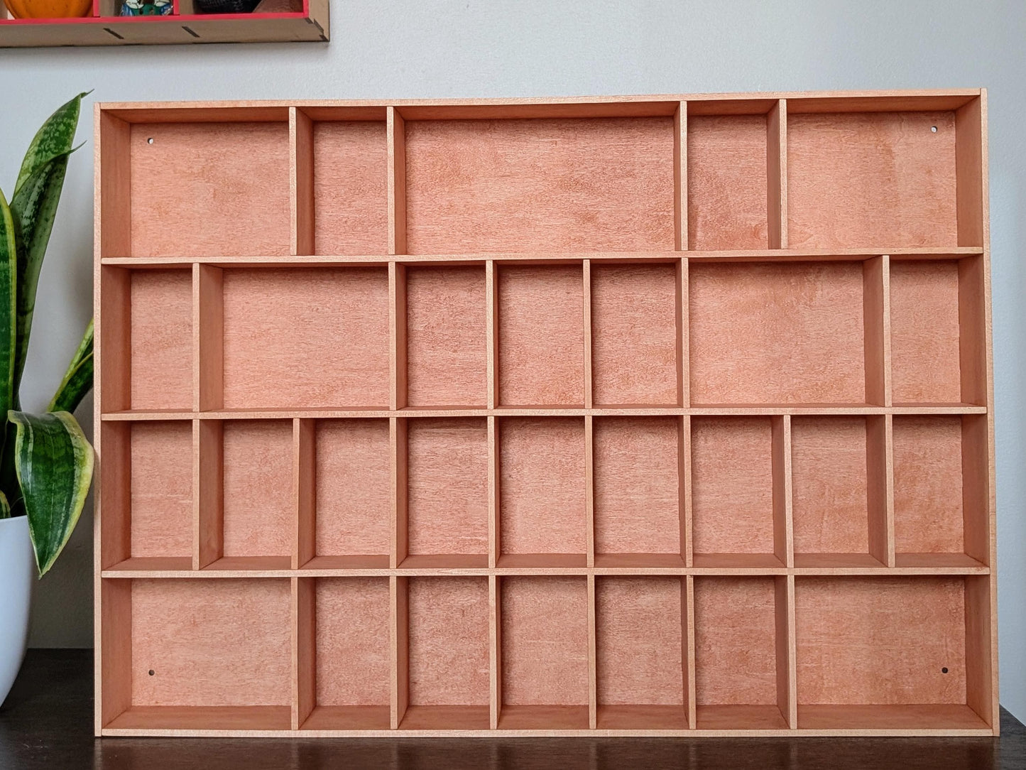 Shadow Box Wooden Display Shelf - Wall Cubby Shelf - Multiple Compartment Sizes - #52 - Trinket Shelf - Curio Cabinet