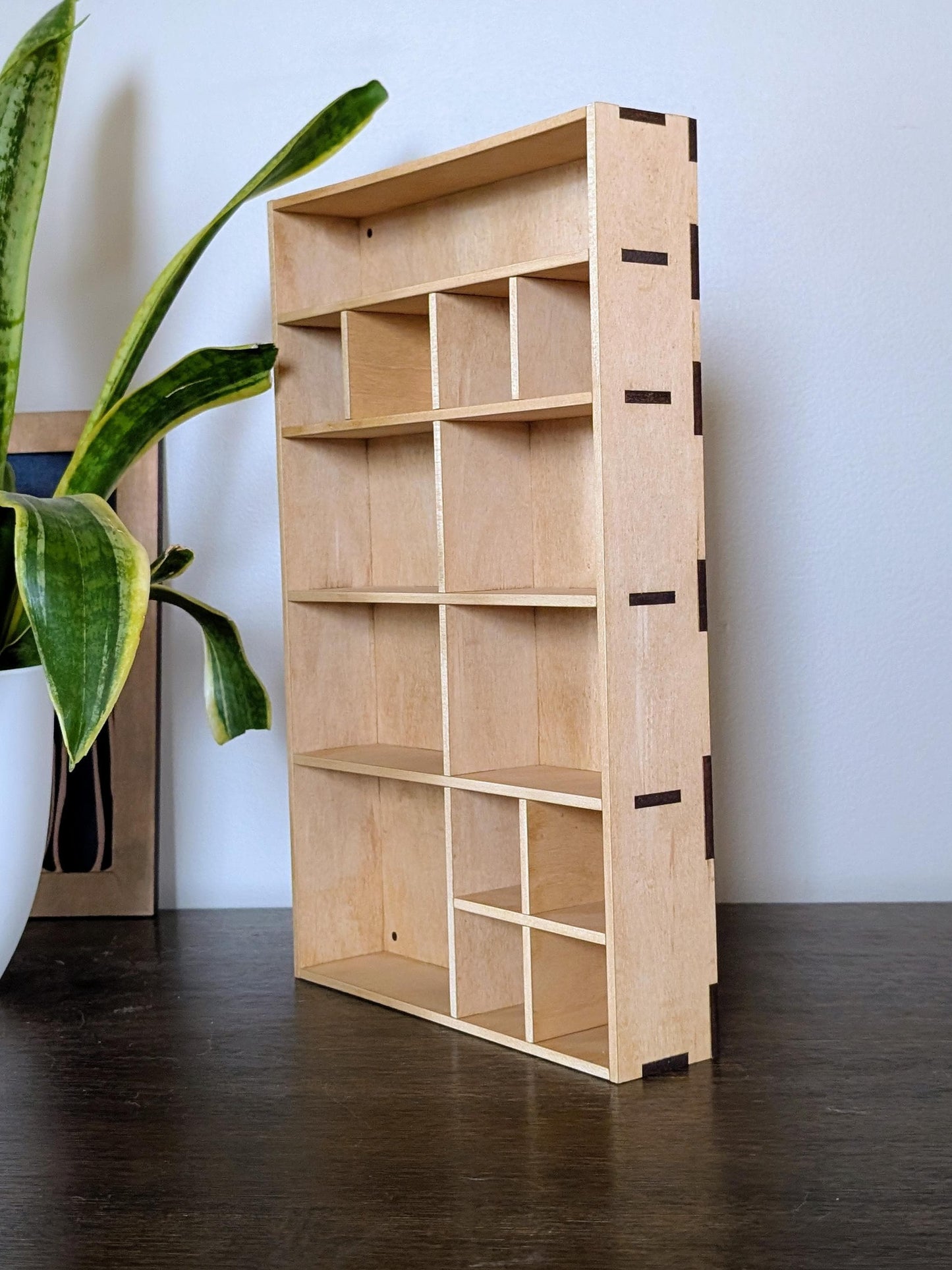 Shadow Box Wooden Display Shelf - Wall Cubby Shelf - Multiple Compartment Sizes - #4 - Trinket Shelf - Curio Cabinet