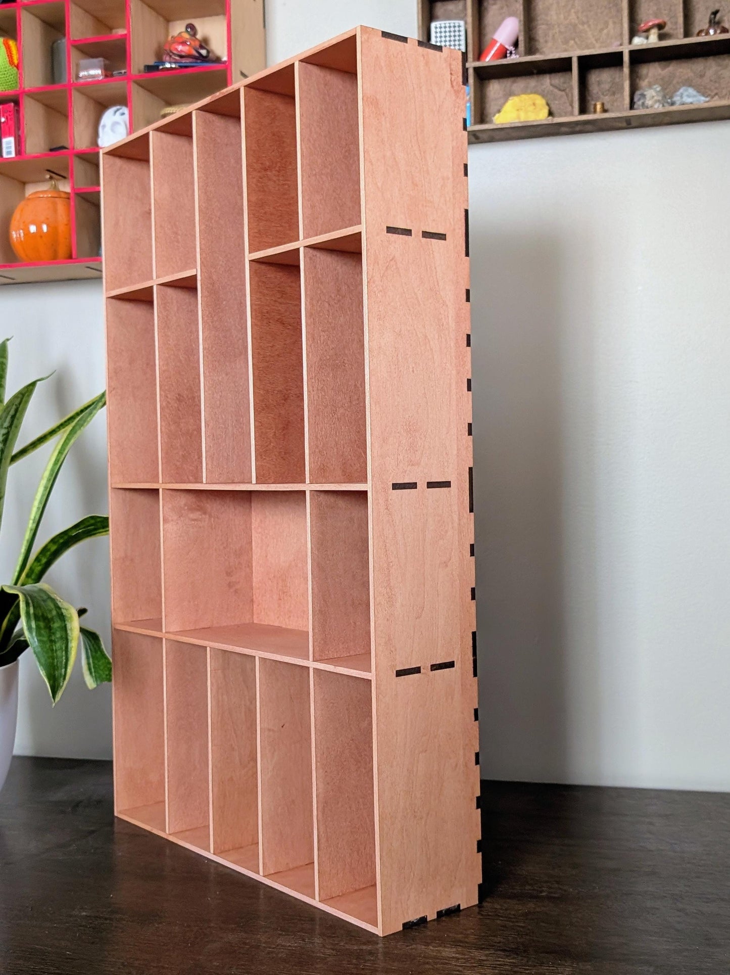 Shadow Box Wooden Display Shelf - Wall Cubby Shelf - Multiple Compartment Sizes - #55a - Trinket Shelf - Curio Cabinet