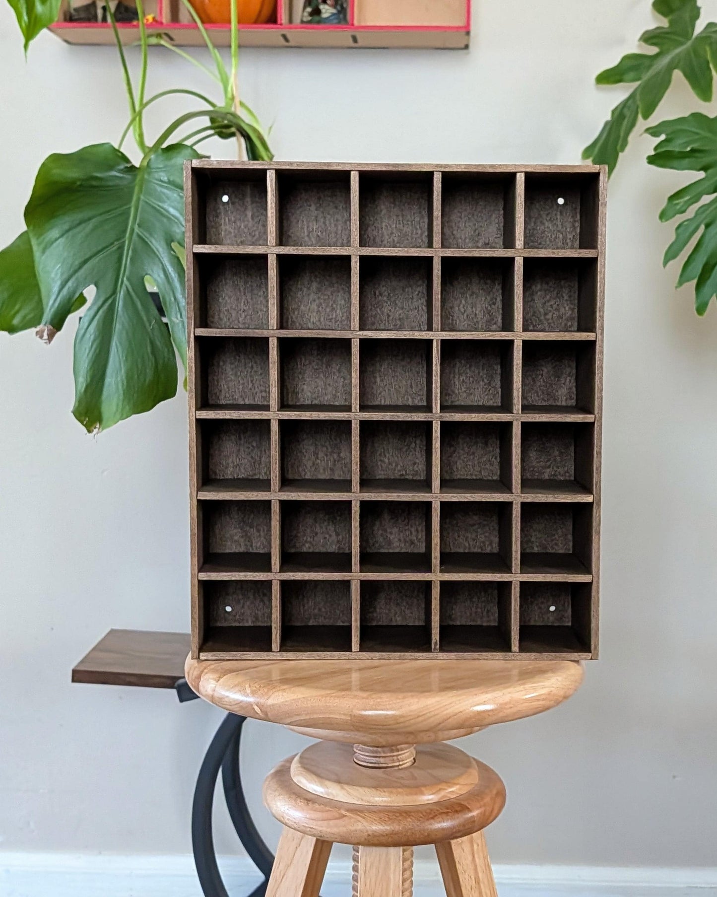 30 Compartment Wooden Display Shelf - 2x2 - Trinket Shelf - Curio Cabinet - Cubic