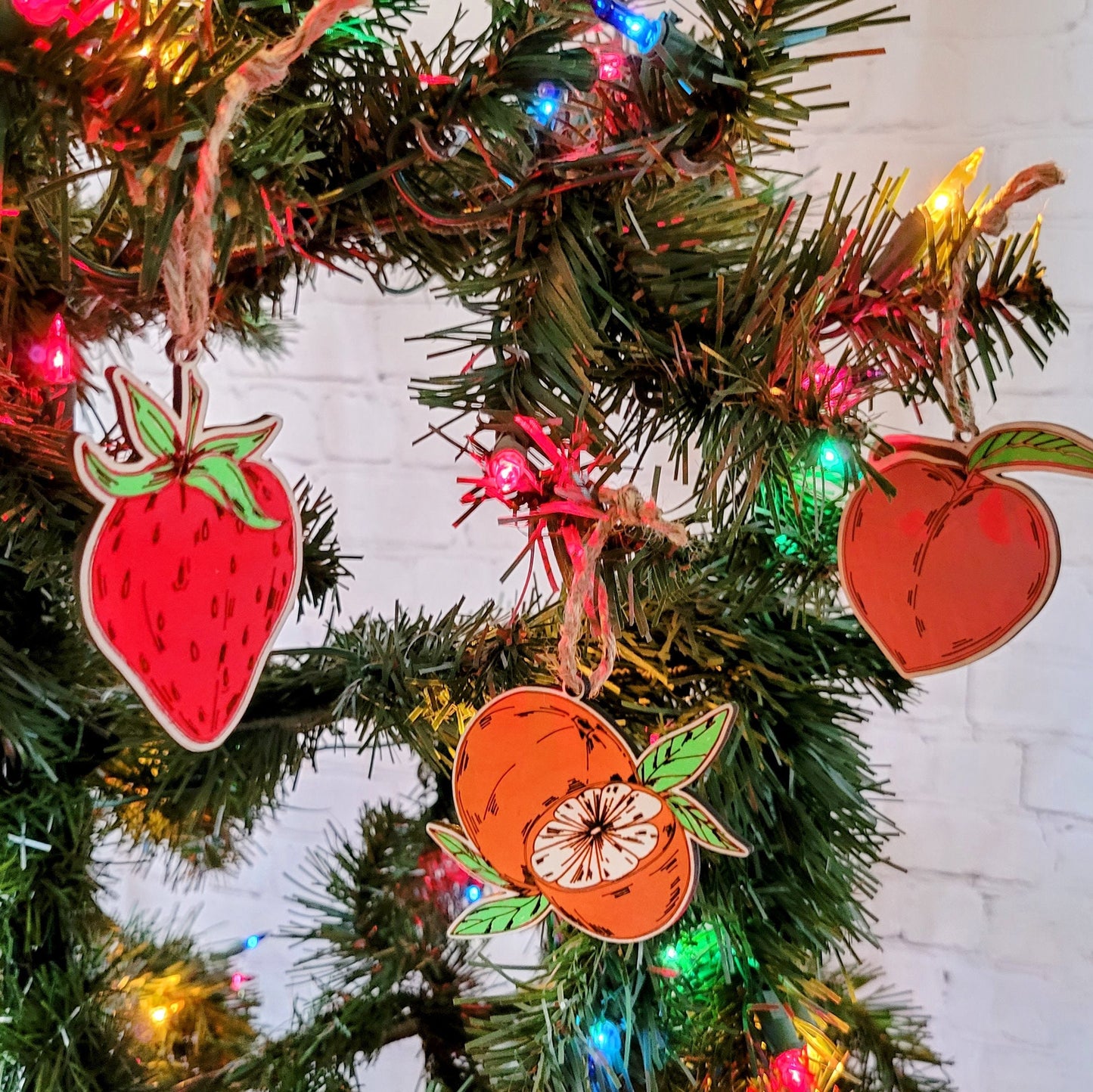 Fruit and Vegetable Christmas Tree Ornaments - Fruit Ornaments - Fun Ornaments - Food Ornaments