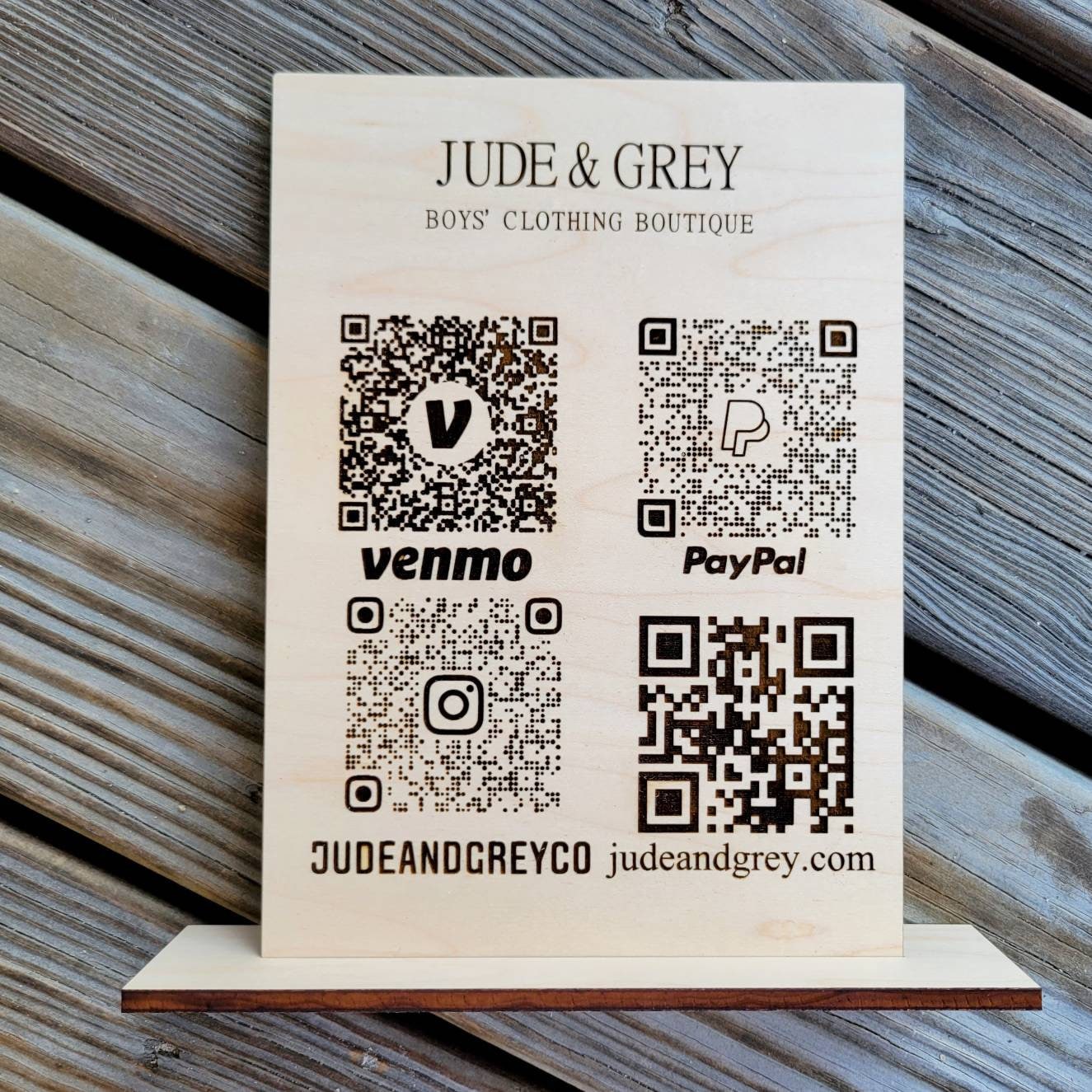 Custom Multi QR Code Stand - QR Code Checkout Sign - Scan Here QR Code Sign - qr code sign