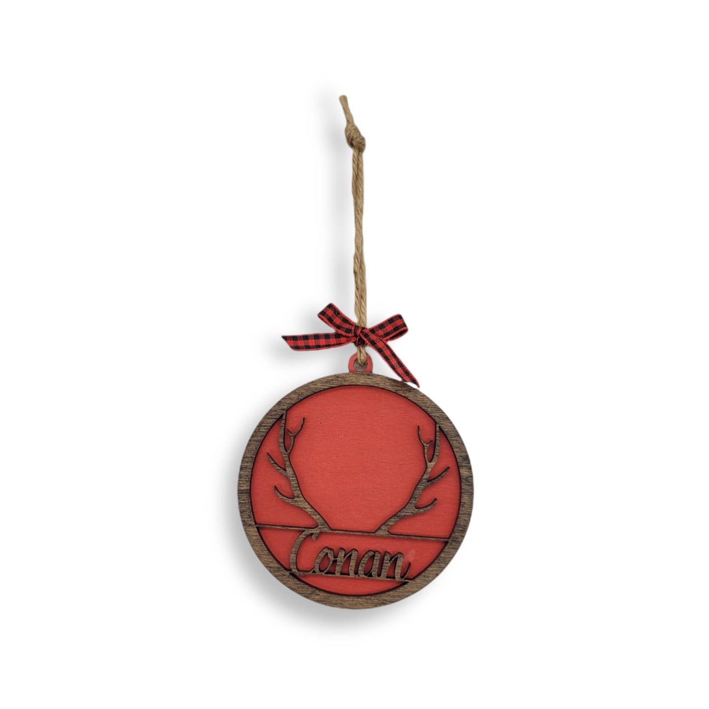 Personalized Child Name Deer Reindeer Christmas Ornament - Custom Name Ornament - Monogram Name Ornament - Personalized Ornament Baby's 1st