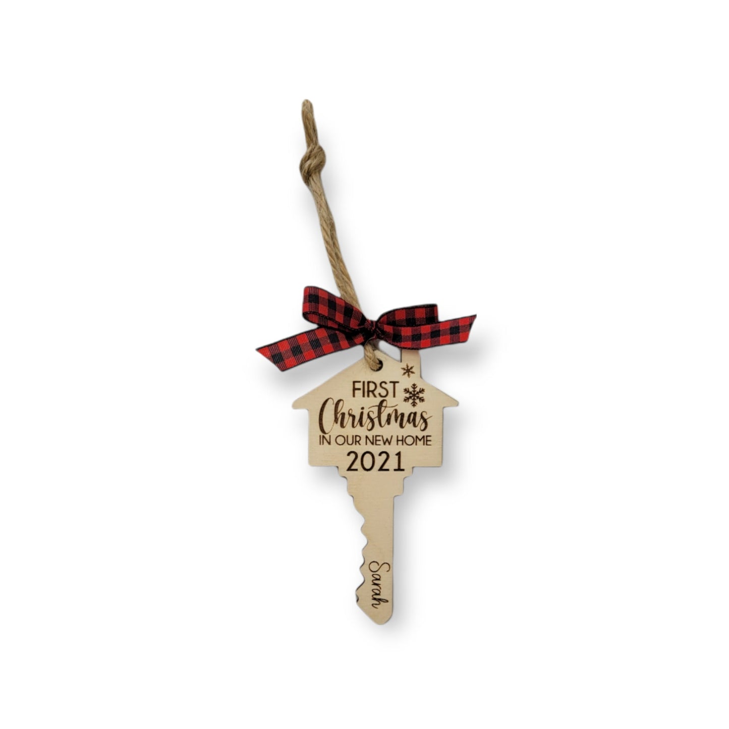 CUSTOM First Christmas In Our New Home Key Christmas Ornament - Personalized New Home Ornament - New Homeowner Gift
