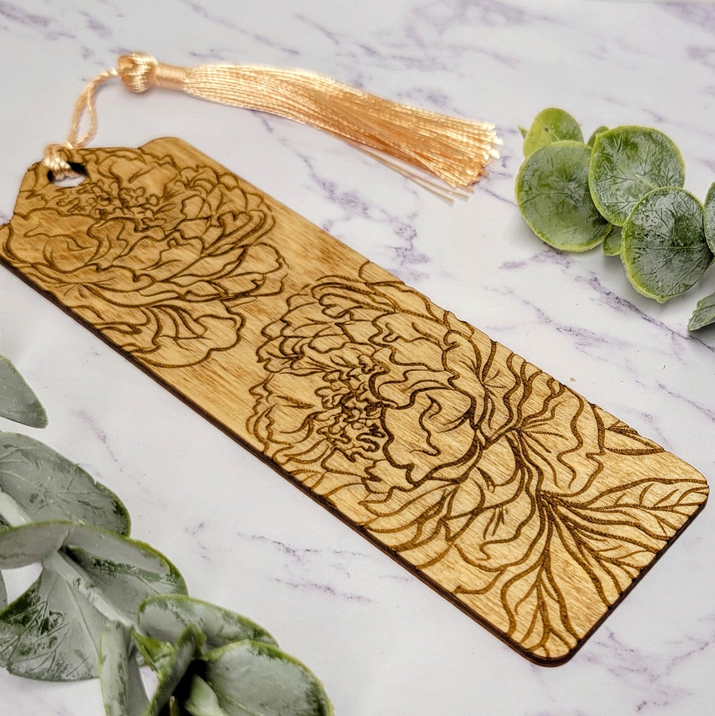Peony Bookmark - Custom Bookmark - Stocking Stuffer - Reader Gifts- Book Lover Gift