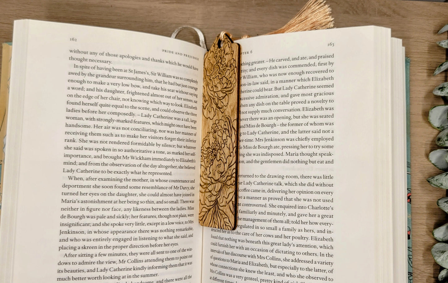 Peony Bookmark - Custom Bookmark - Stocking Stuffer - Reader Gifts- Book Lover Gift
