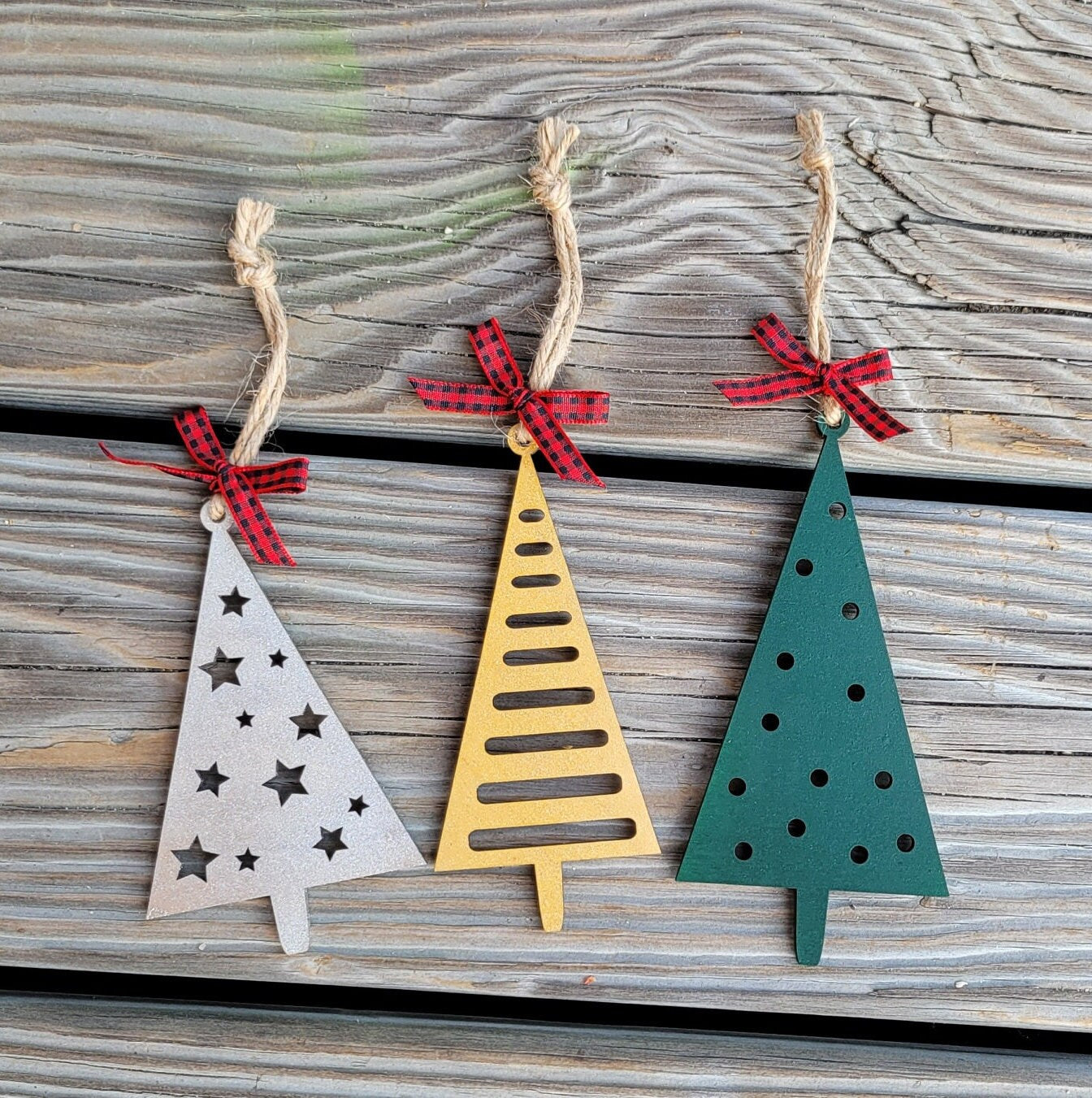 Minimalist Christmas Tree Ornaments - Hygge Christmas Ornaments - Ornament Set - Boho Christmas Ornaments