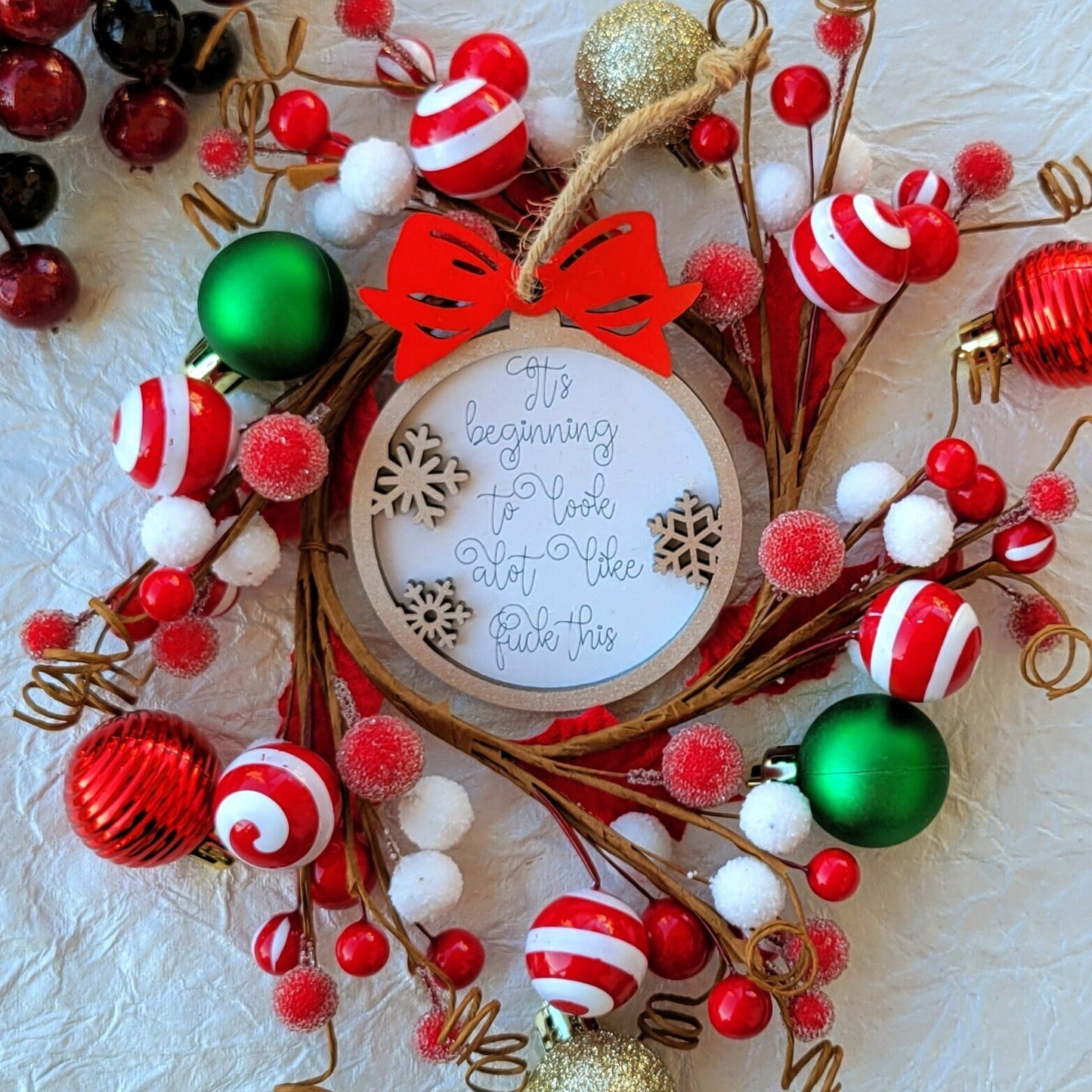 It's Beginning to Look a Lot Like F*ck This Ornament - Naughty Ornaments - Bah Humbug - Anti Christmas Ornament - Eff This Ornament