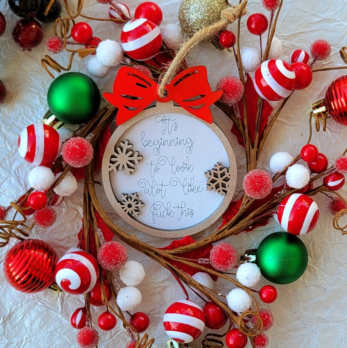 It's Beginning to Look a Lot Like F*ck This Ornament - Naughty Ornaments - Bah Humbug - Anti Christmas Ornament - Eff This Ornament