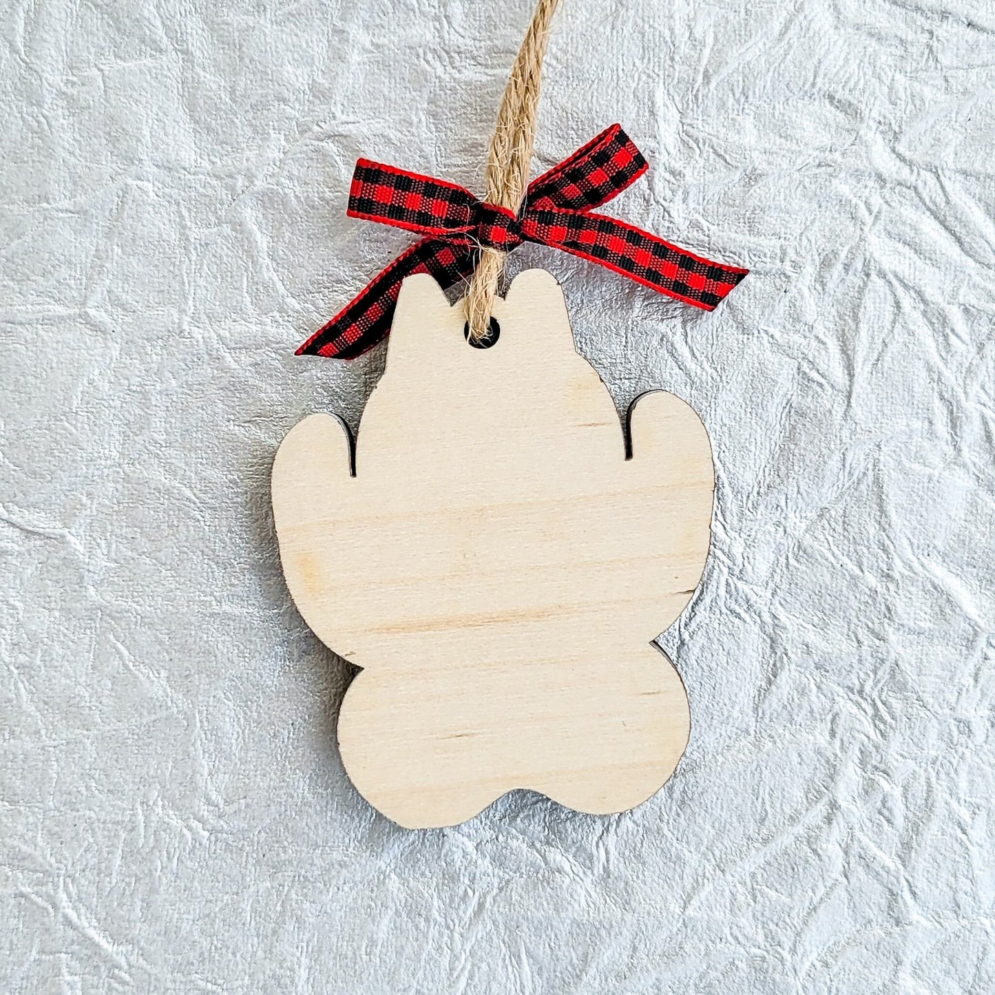 Personalized Pet Cat Name Christmas Ornament - Dog Cat Monogram Name Ornament - Cat Paw Memory Commemorative Ornament - Wooden Ornament