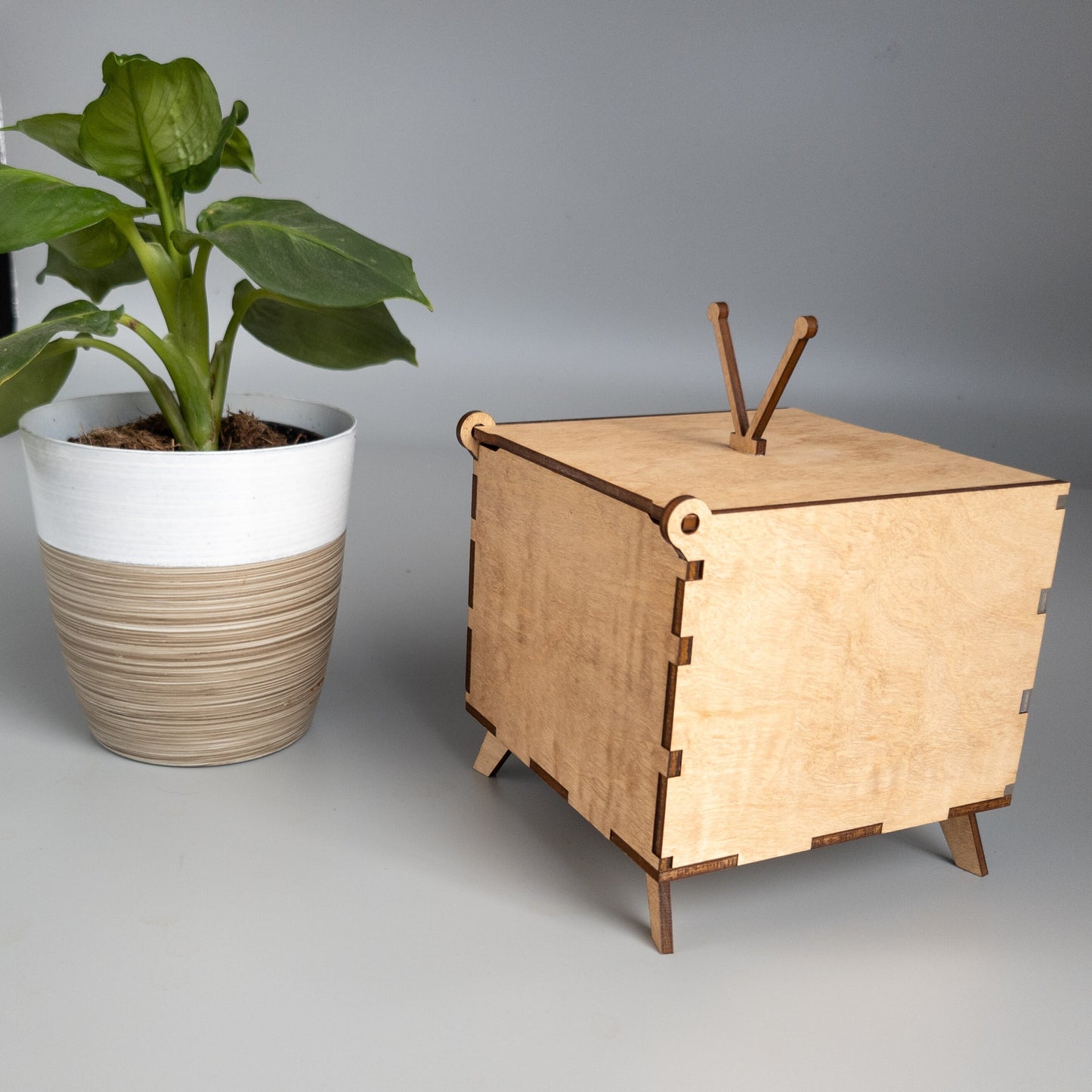 Retro TV Box - Fun Gift Box - Small Storage Box - Retro Decor - Vintage Decor - Custom Box