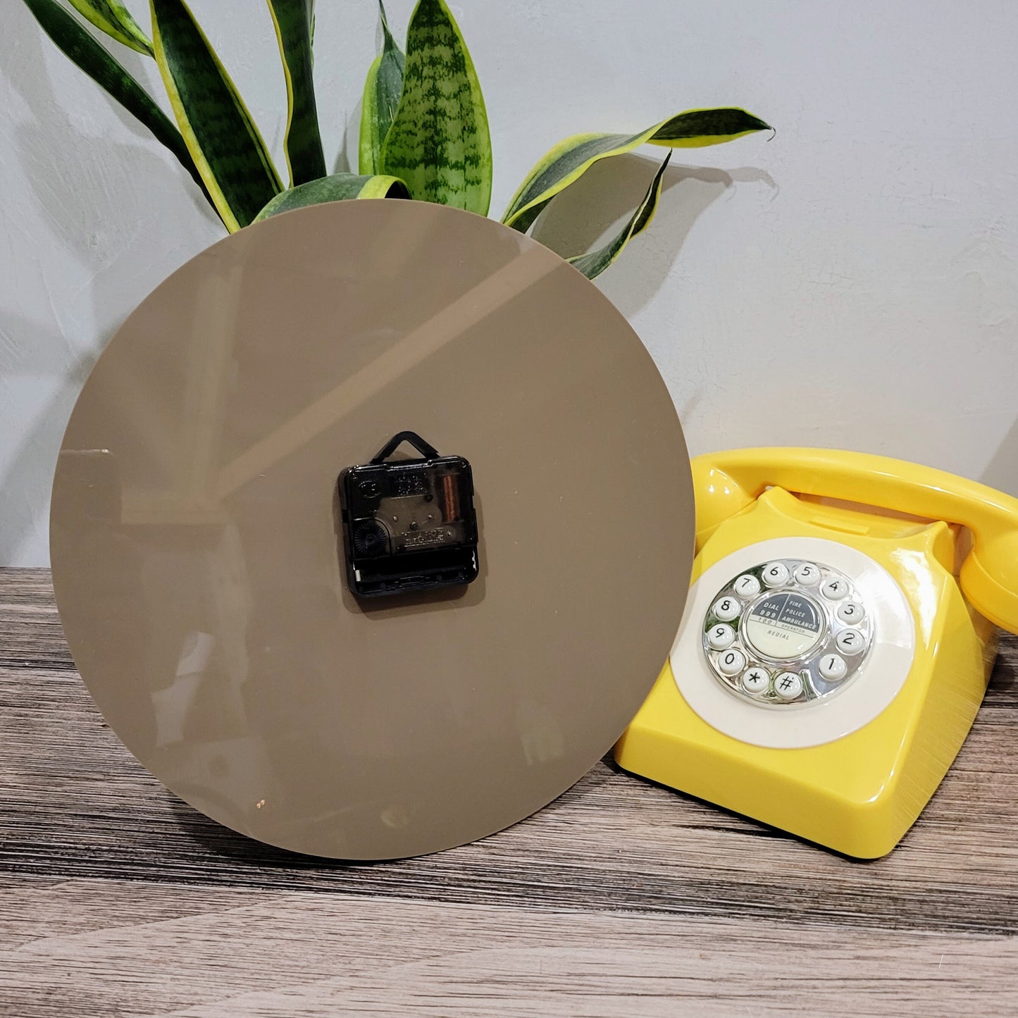 Modern Retro Vintage Pastel Wall Clock - Funky Wall Clock - Retro Clock - Coffee Brown Clock - Nursery Clock-Kitchen Clock- Terracotta Clock