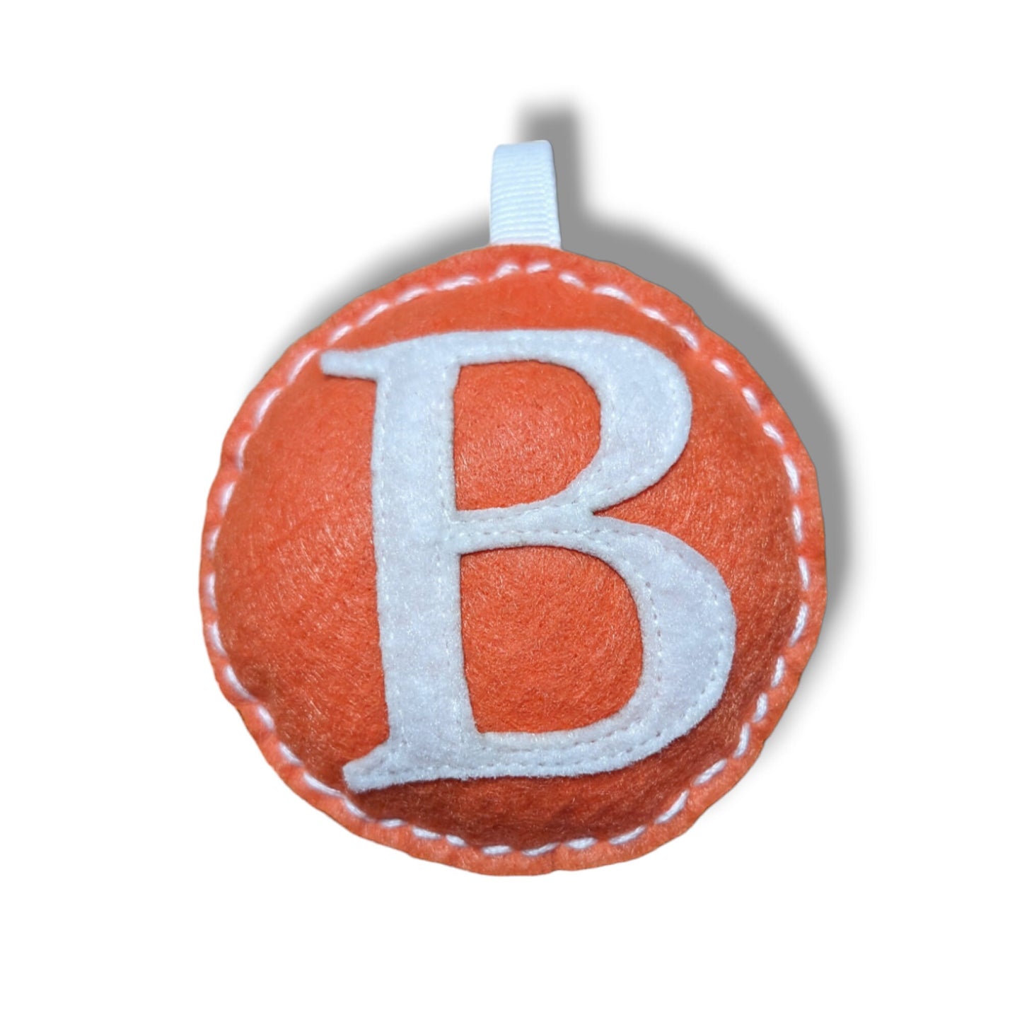Custom Embroidered Monogram Initial Christmas Ornament - Heirloom Christmas Ornament - Custom Name Ornament - Rainbow Embroidered Monogram