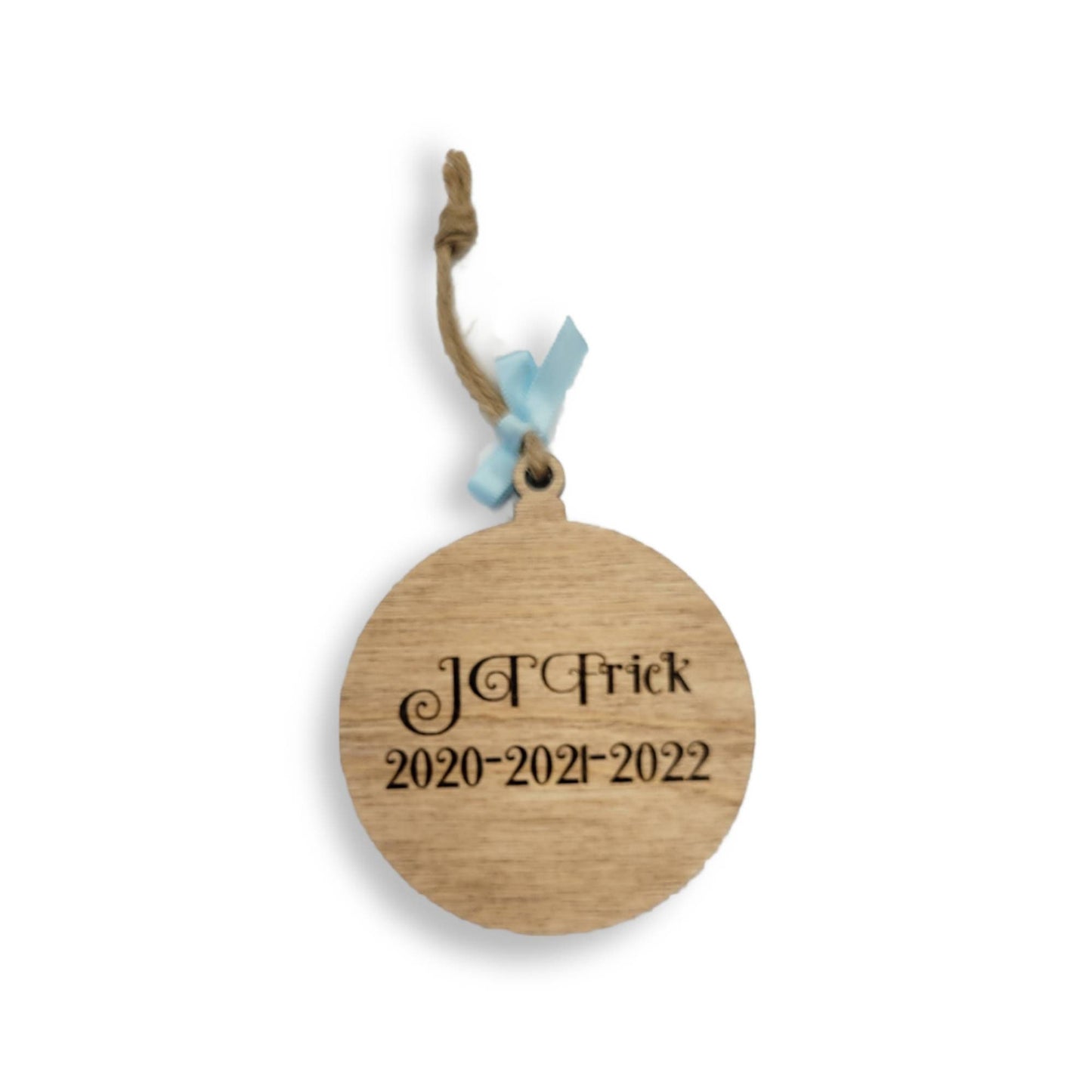 CUSTOM Any River Wooden Christmas Ornament
