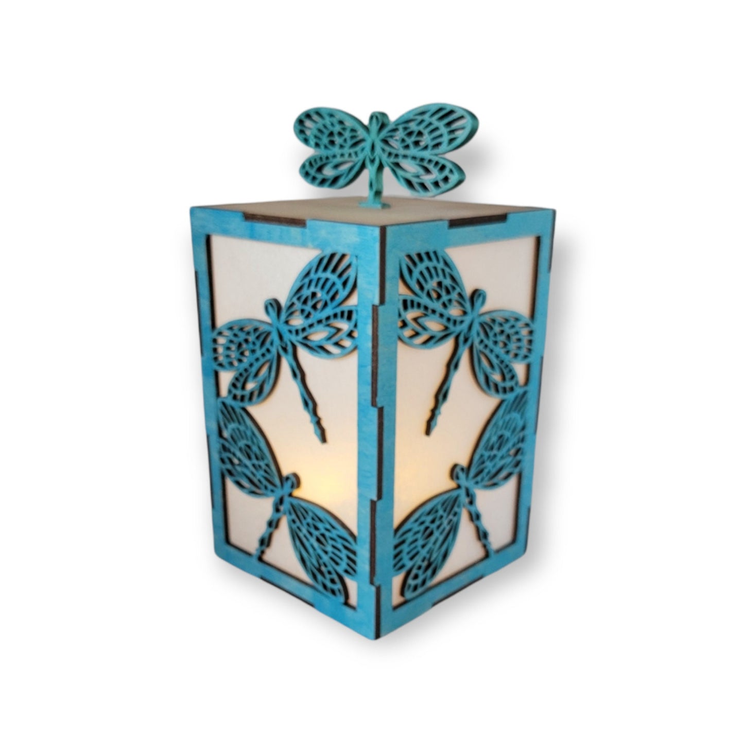 Dragonfly Votive Lantern - Candle Holder Lantern - Dragonfly Cut Out - Wedding Lantern - Wedding Decor - Lounge Decor Lantern