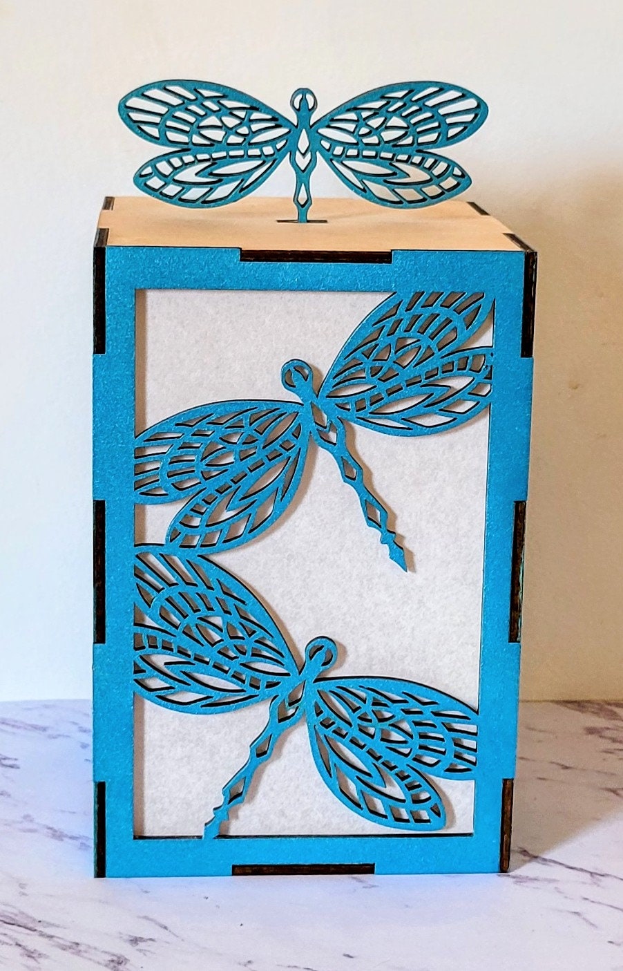 Dragonfly Votive Lantern - Candle Holder Lantern - Dragonfly Cut Out - Wedding Lantern - Wedding Decor - Lounge Decor Lantern