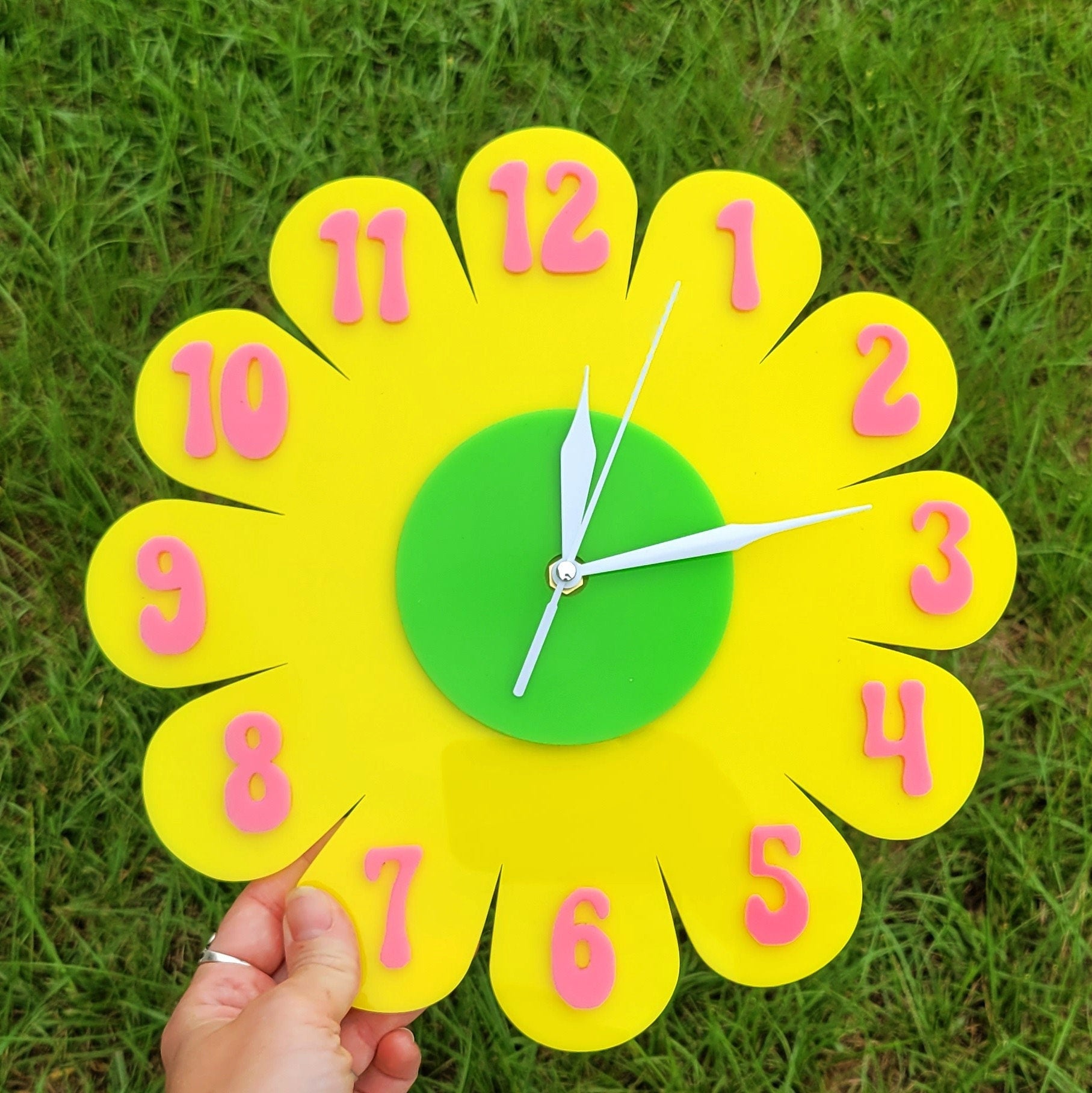 Yellow Daisy Wall Clock
