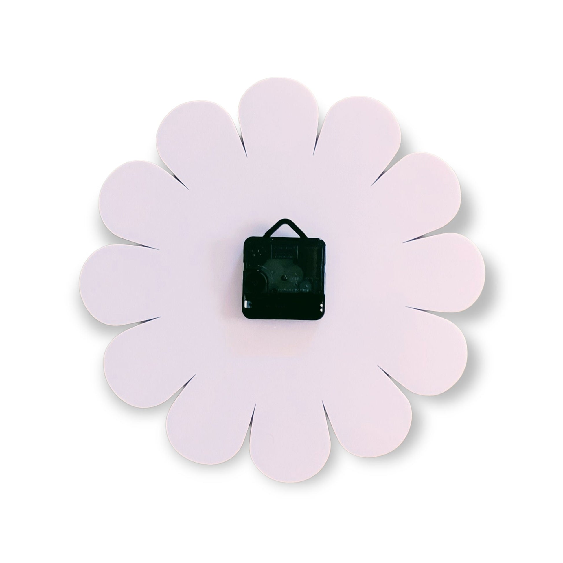 Retro Daisy Wall Clock - Funky Wall Clock - Pastel Pink and Lavender