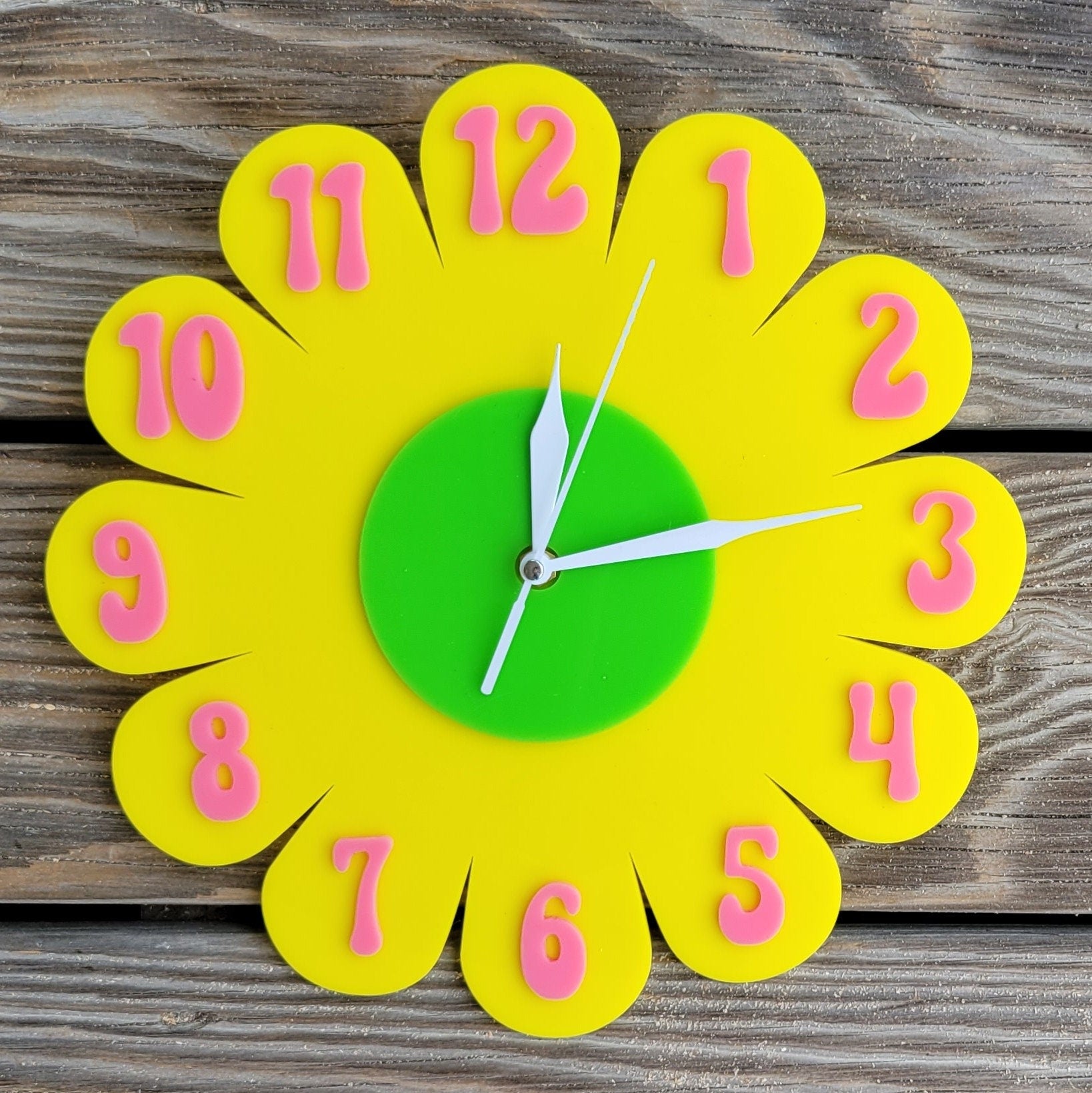 Yellow Daisy Wall Clock