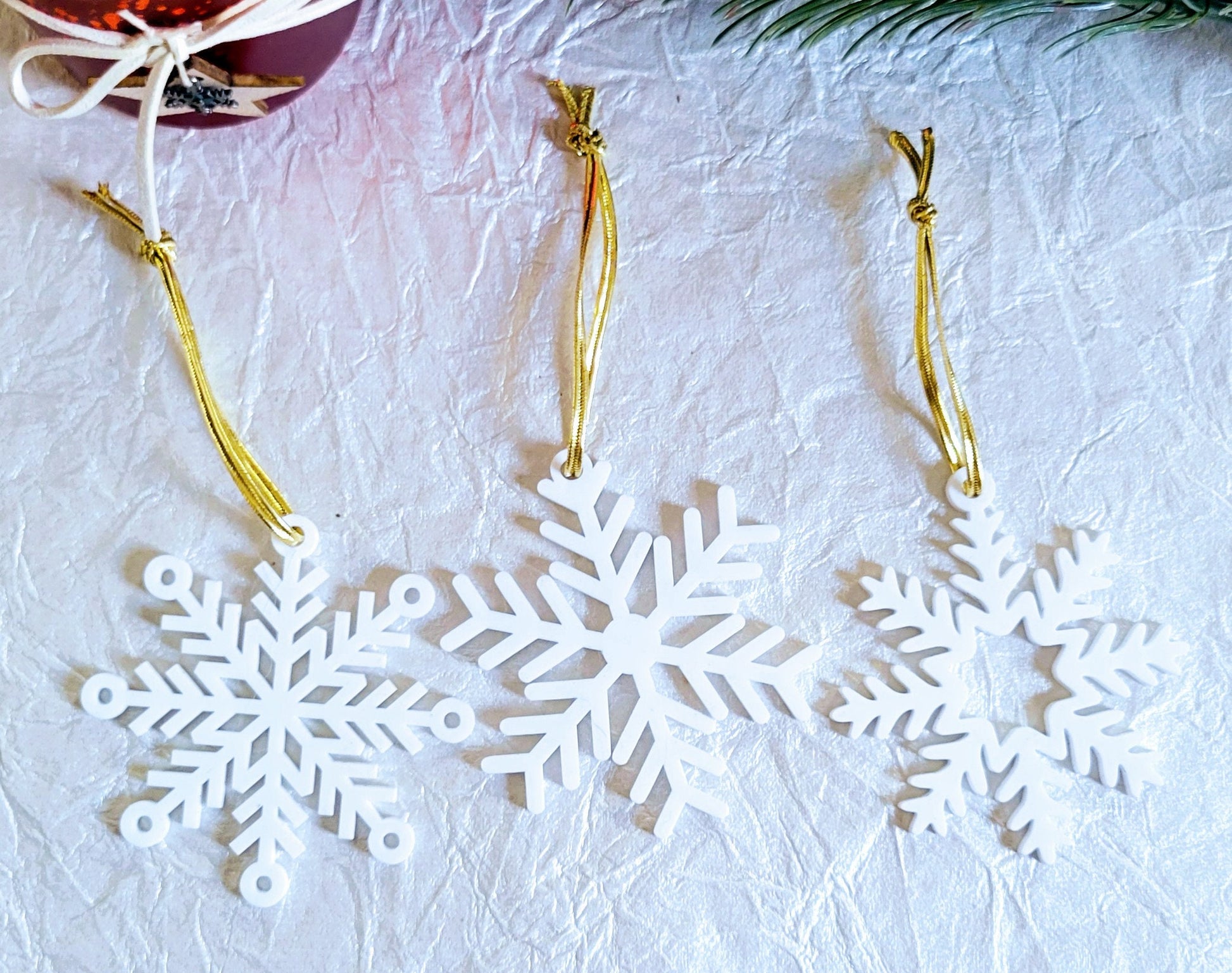 Set of 3 Snowflake Ornaments