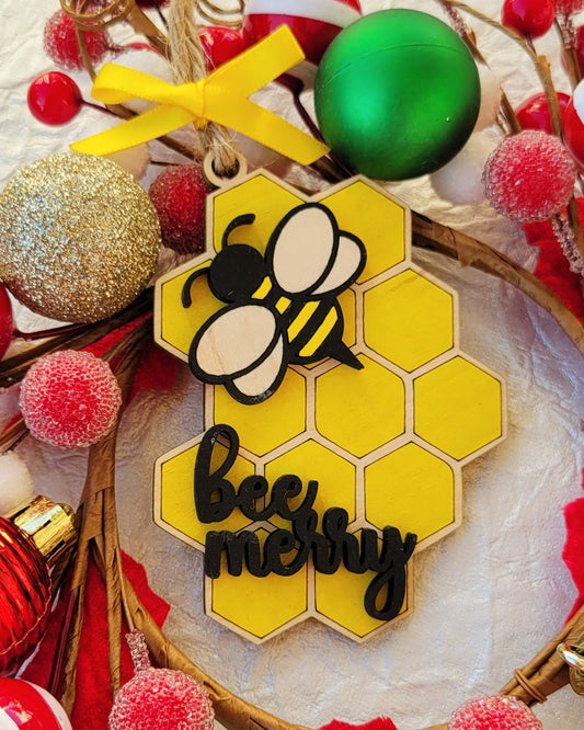 Bee Merry Christmas Ornament