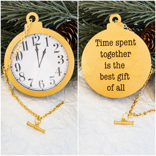 Time Spent Pocket Watch Christmas Ornament