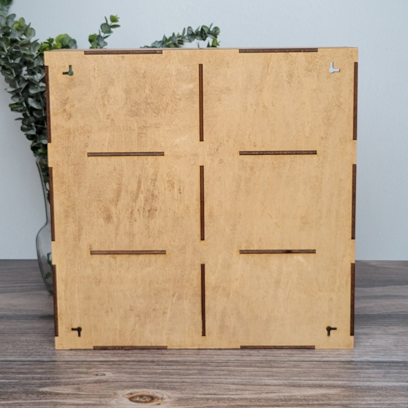 6 Compartment Wooden Display Shelf - 7.75x5x3 - Trinket Shelf - Curio Cabinet