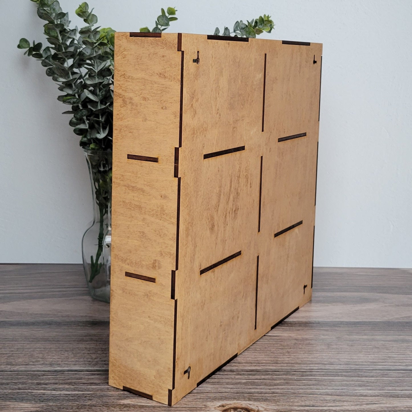 6 Compartment Wooden Display Shelf - 7.75x5x3 - Trinket Shelf - Curio Cabinet