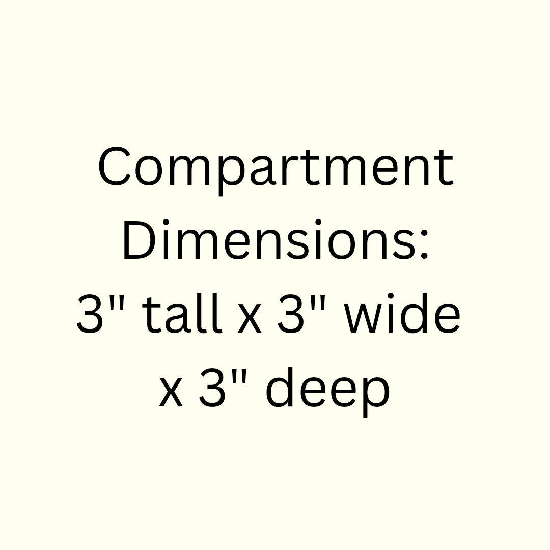 18 Compartment Wooden Display Shelf 3"x3"