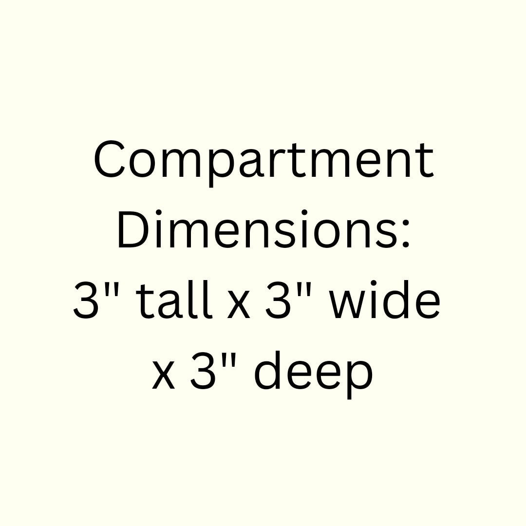 15 Compartment Wooden Display Shelf 3"x3"