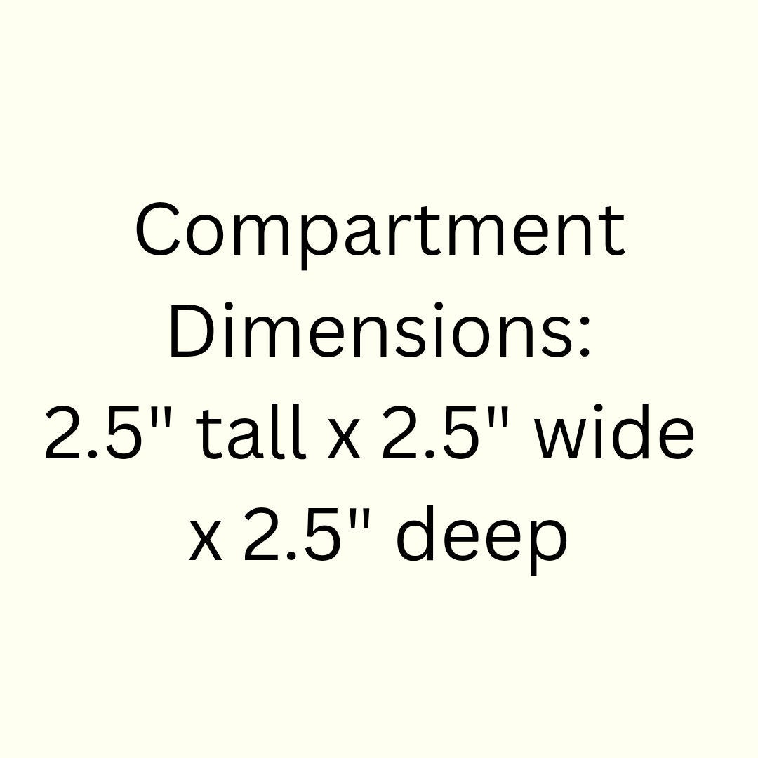 28 Compartment Wooden Display Shelf 2.5"x2.5"