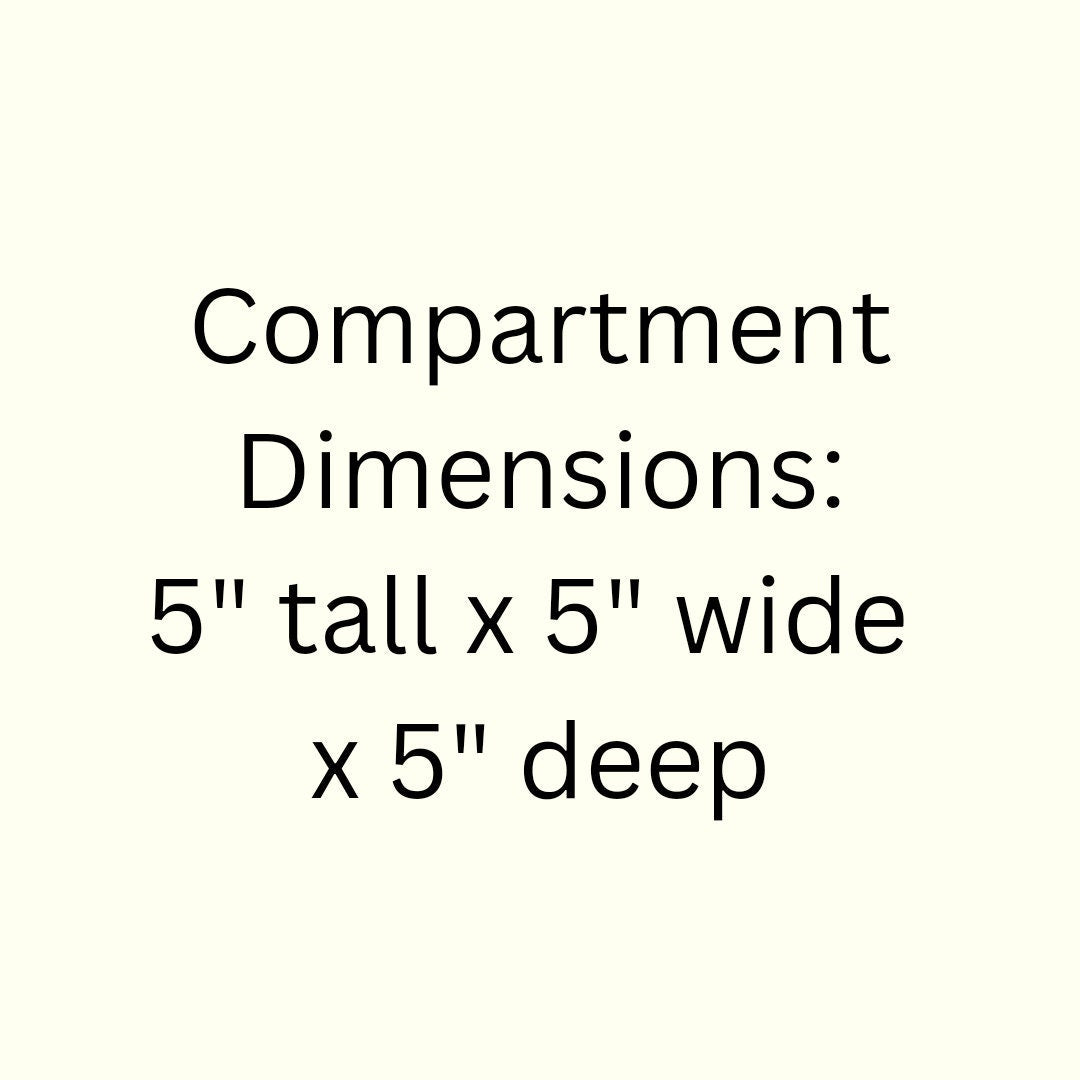 12 Compartment Wooden Display Shelf 5"x5"